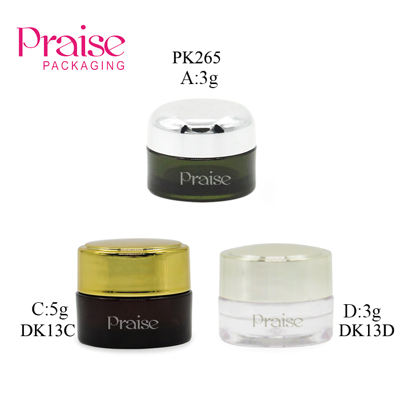 High-grade exquisite plastic eye cream essence empty jar 3g 5g Travel sub-container round mini cream sample bottle