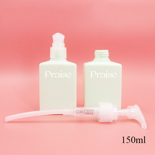 150ml/300ml empty press pump bottles, square plastic hand sanitizer/shampoo bottle, refillable lotion container custom