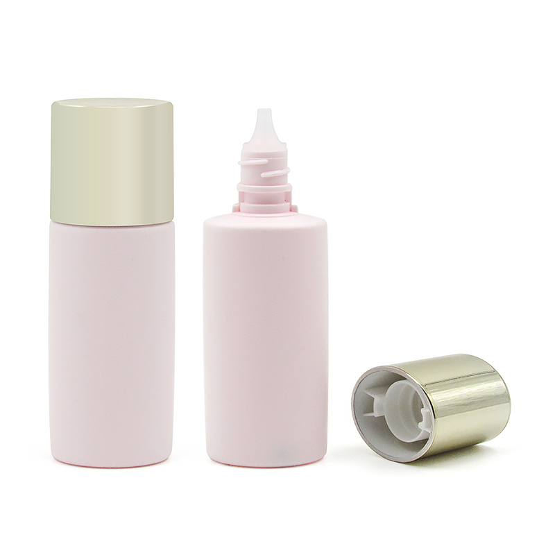 Manufacturer processing 50ml liquid sunscreen bottle, white PE plastic leak-proof extrusion bottle cosmetics lotion container