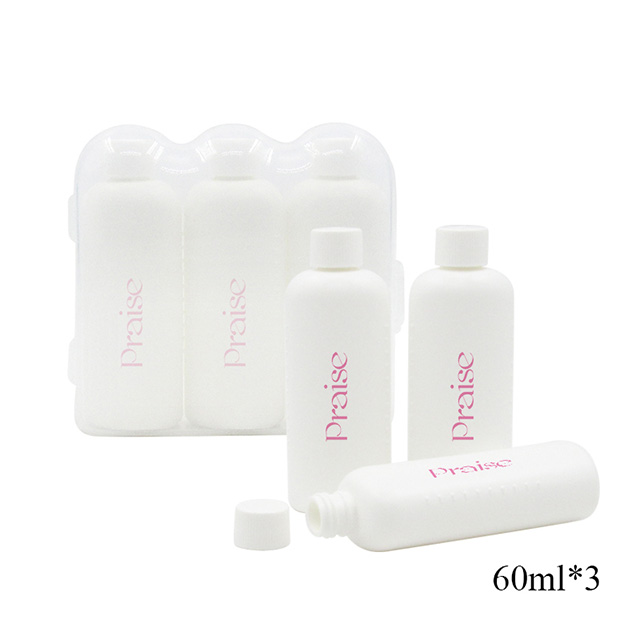 120ML/180ML 3 in 1 travel wash protect bottle set,hand washing liquid bottle , reusable clamshell cosmetic lotion container