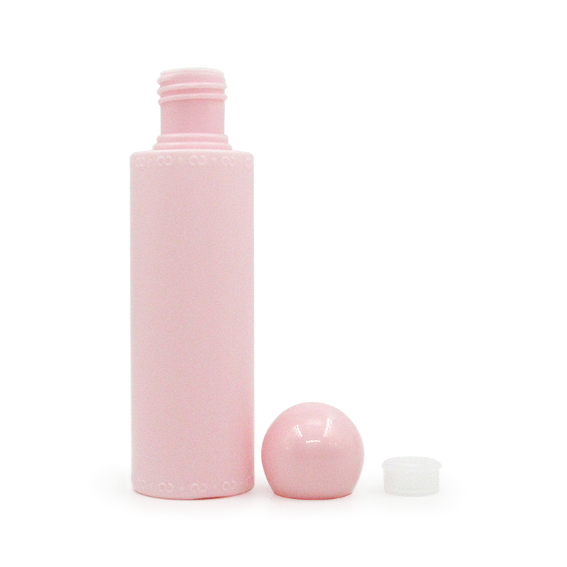 Cosmetic plastic Squeeze bottle packaging 300ml pink round Body lotion empty container Moisturizing Toner Bottle