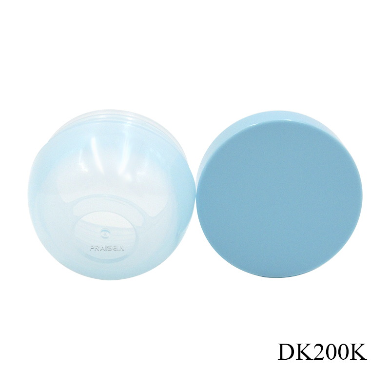 Wholesale 50g clear blue cream jar container round empty plastic jar for cosmetic face cream