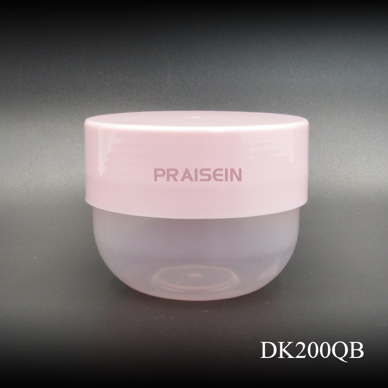 Transparent PP plastic jar 200g capacity empty skin care face cream jar weight 40g cream cosmetic container