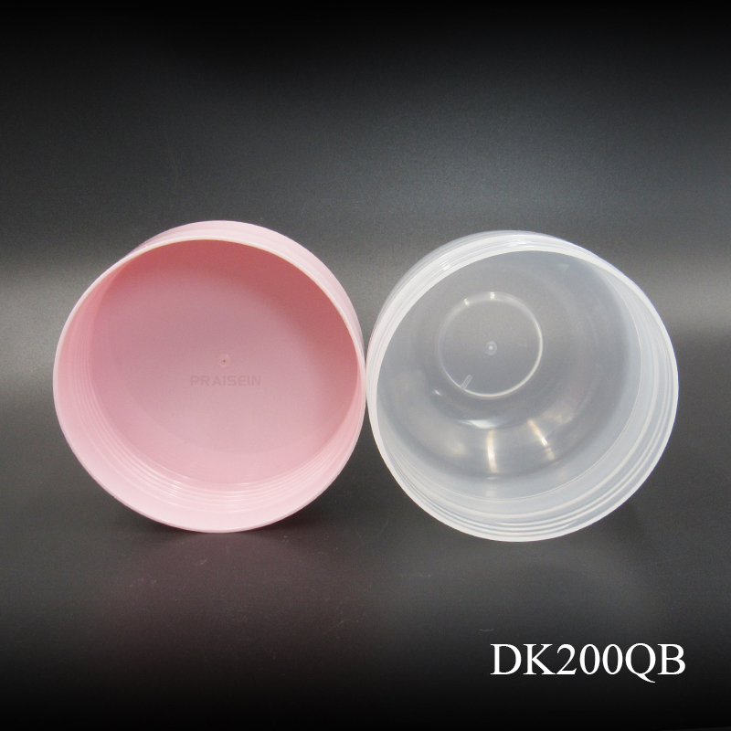 Transparent PP plastic jar 200g capacity empty skin care face cream jar weight 40g cream cosmetic container