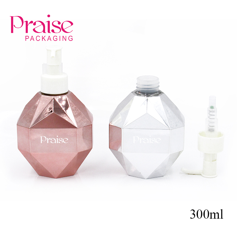 New product 300ml empty special-shaped hand cream bottle with pump,plastic body lotion container for skin care packaging