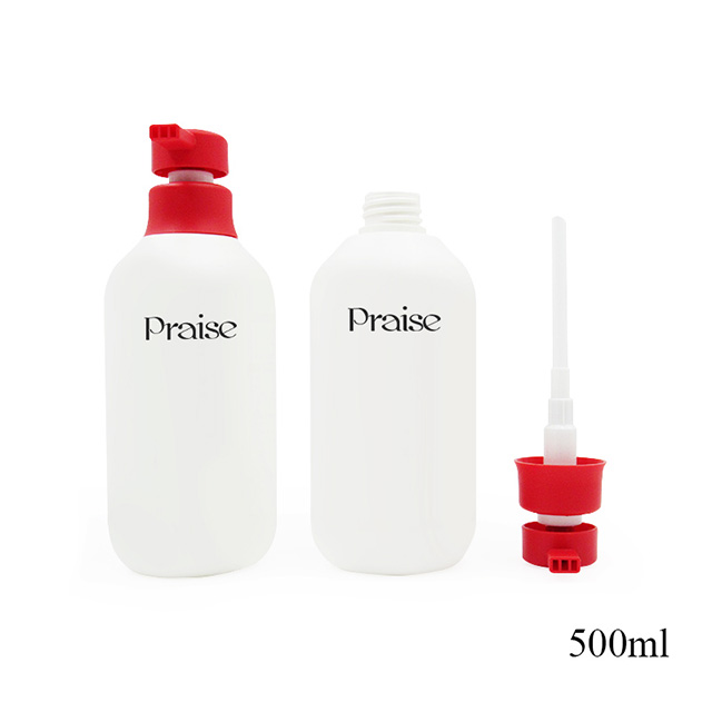 Sales modern smooth white plastic press type bottle 130ml/260ml/360ml/500ml empty round baby shampoo/body wash bottle packaging