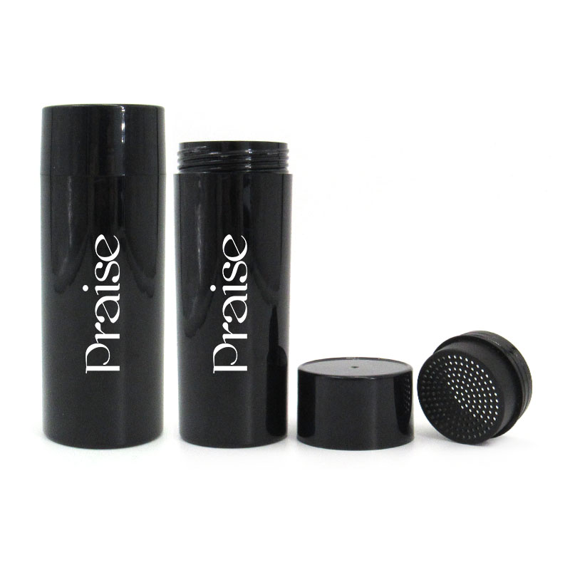 Cosmetics round loose powder case container packaging, plastic hair fluffy powder bottle, can be customized samples