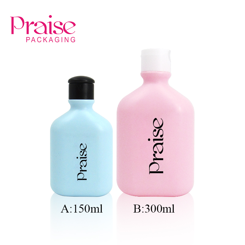 Body lotion bottle 150ml/300ml flip plastic shampoo extrusion bottle, empty cosmetic liquid container wholesale