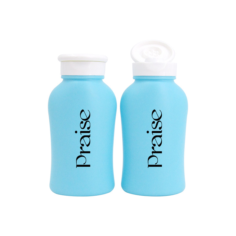 Wholesale 180ml/250ml/500ml empty cosmetics baby powder bottles, portable PE flip plastic powder container custom