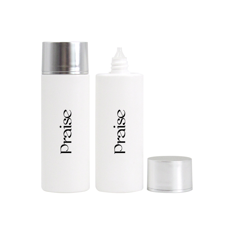 Production 40ml/50ml oval cosmetics PE plastic squeeze bottle, reusable empty sunscreen bottle, lotion container packaging