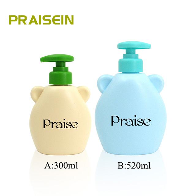 Children's Body Wash Bottle, Shampoo Empty Bottle Wholesale 300ml/520ml Cartoon Plastic Container with Lotion Pump