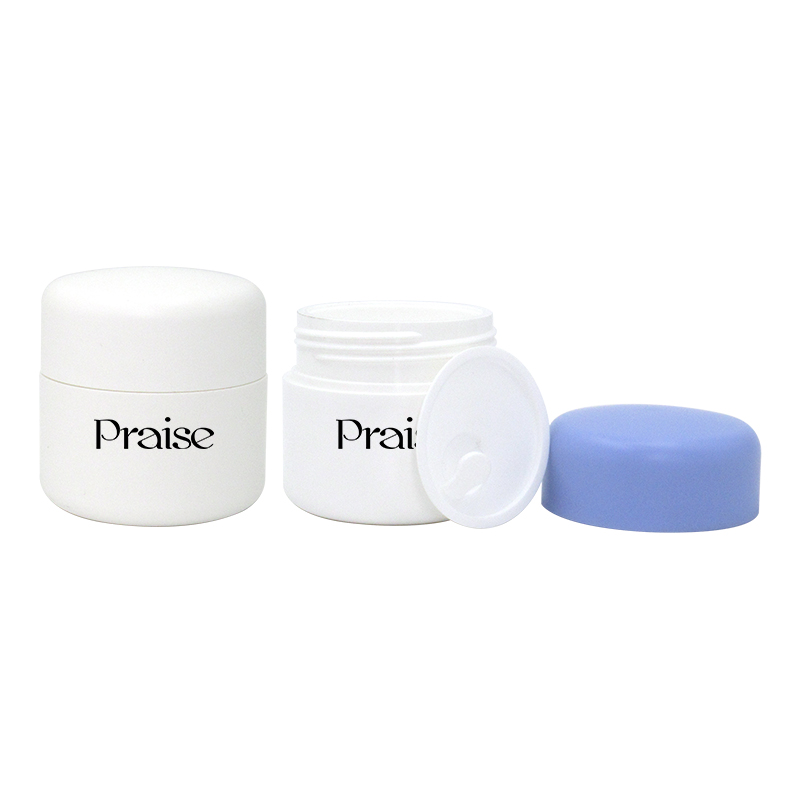 Factory wholesale white plastic facial cream packaging container 30ml 50ml round empty cosmetic cream jars