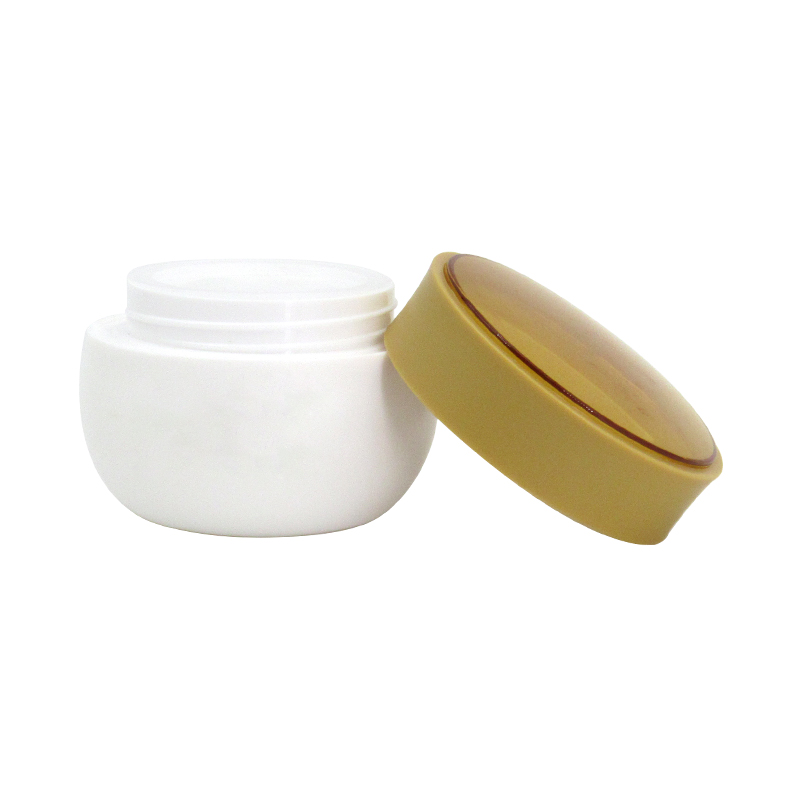 50ml white PP plastic wide mouth face cream container custom empty cosmetics cream jar packaging, accept custom