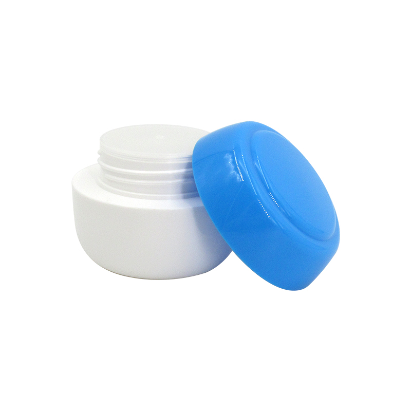 Cream jars 30ml round plastic double wall empty face cream container, cosmetics paste jar custom screen printing