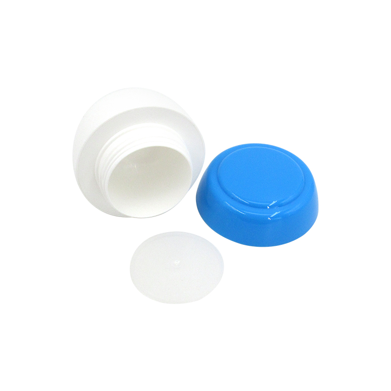 Cream jars 30ml round plastic double wall empty face cream container, cosmetics paste jar custom screen printing