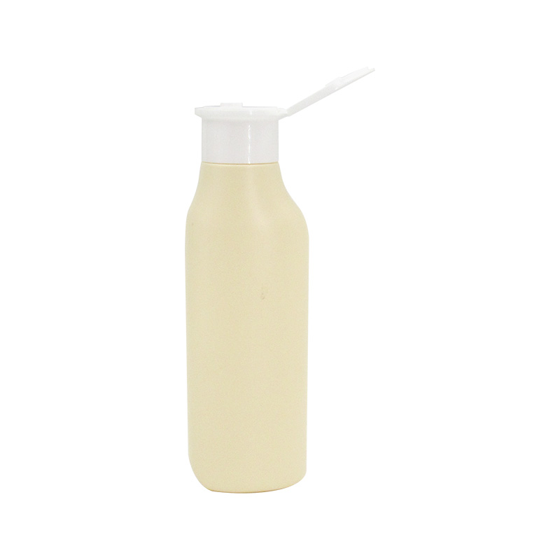 350ml extrusion type cosmetics shampoo bottle, PE material flip lotion bottle plastic packaging custom label