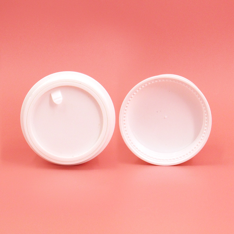 50ml round wide-mouthed empty cream jar, processing custom white smooth plastic cosmetic container jar with removable lining