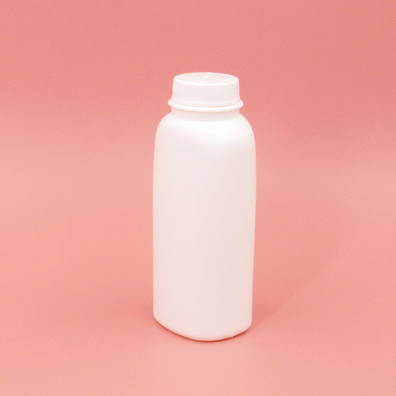 100ml Empty Baby Powder Bottle Wholesale Custom PET Square White Plastic Baby Powder Container with Rotary Cover