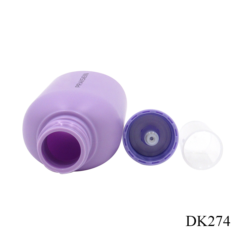 Factory produces empty plastic 100ml HDPE purple spray bottle with lid cosmetic bottle