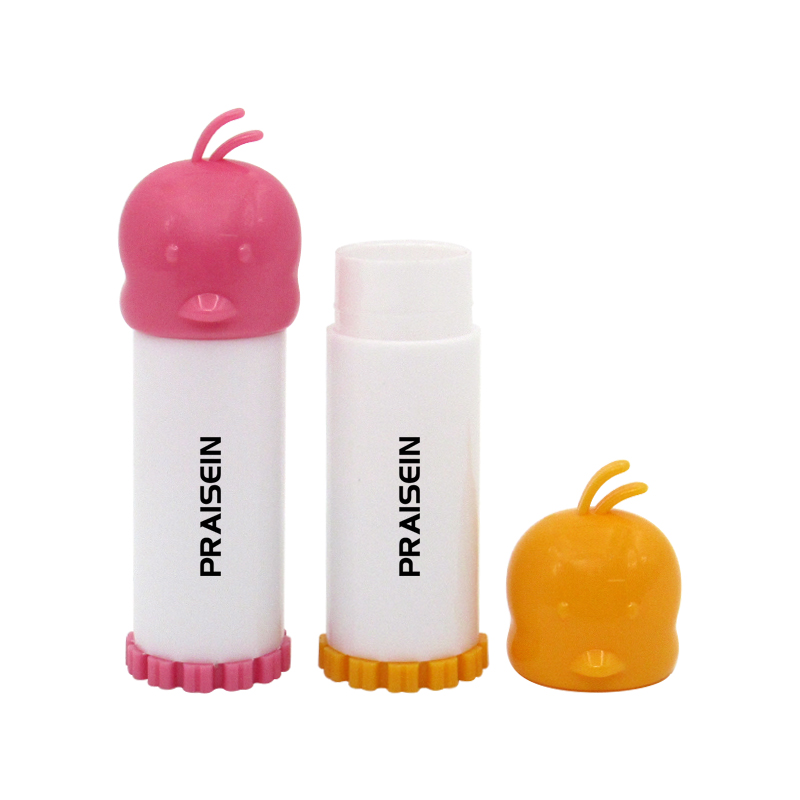 Colourful children's lip balm tube manufacturer wholesale bottom rotating round lip balm container cosmetic packaging