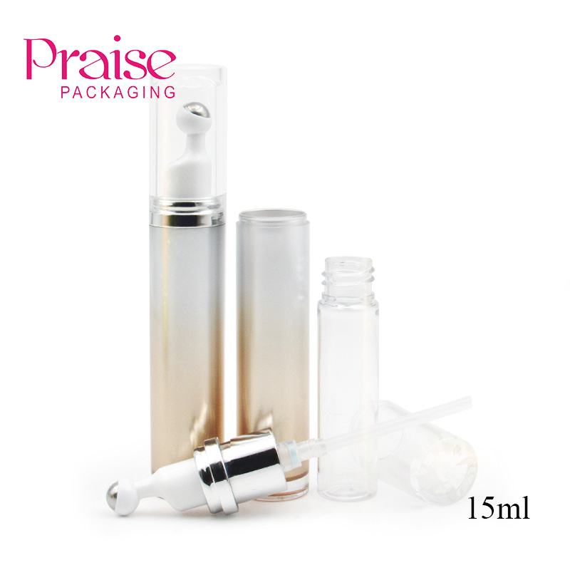 15/20ml skin care empty eye cream essence massage stick steel ball roller bottle, custom acrylic eye cream bottle packaging