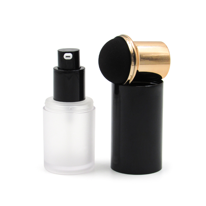 Custom cosmetics packaging 30g mushroom air cushion liquid foundation bottle, plastic bottle body visualization, good quality