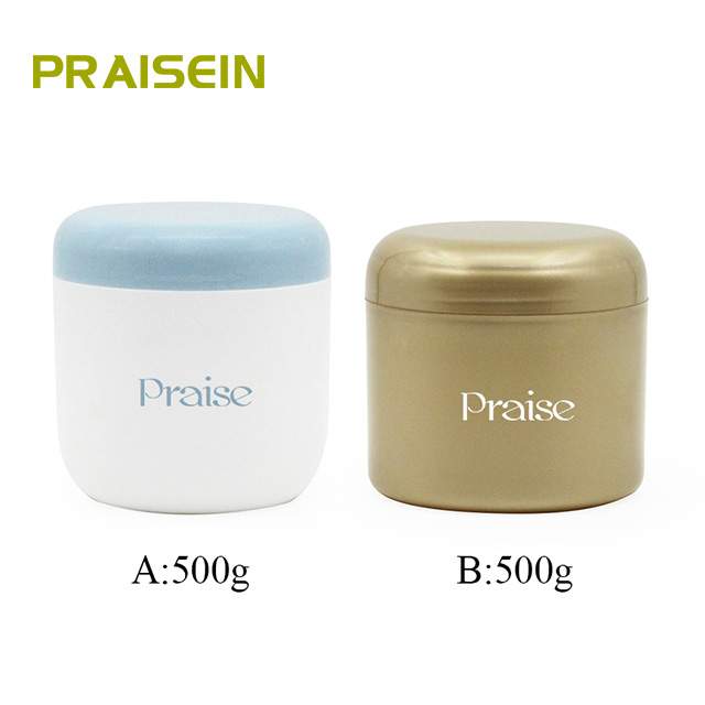 500g empty PP plastic round cosmetic cream container for hair care hair spray jar factory wholesale