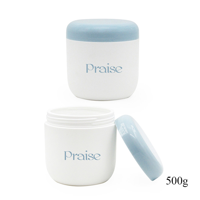 500g empty PP plastic round cosmetic cream container for hair care hair spray jar factory wholesale