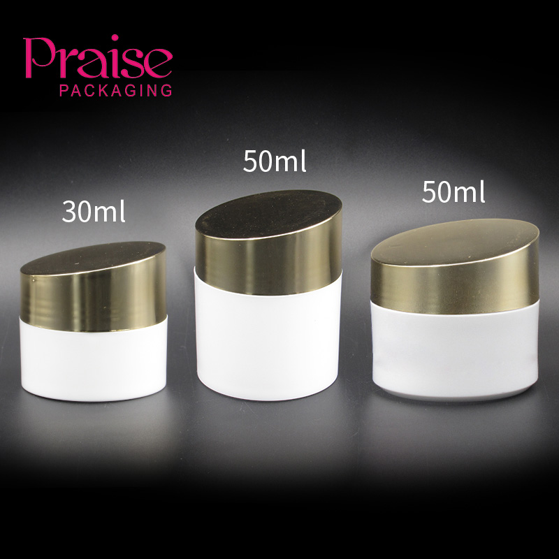 Custom design cheap 30ml 50ml plastic cosmetic cream jar