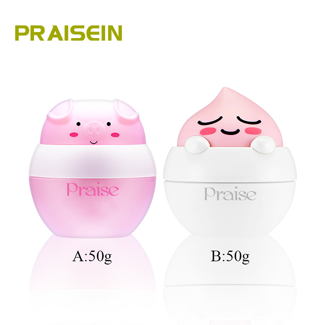 Support custom cartoon children's face cream jars, 50g double-walled wide mouth plastic containers for face skin care products