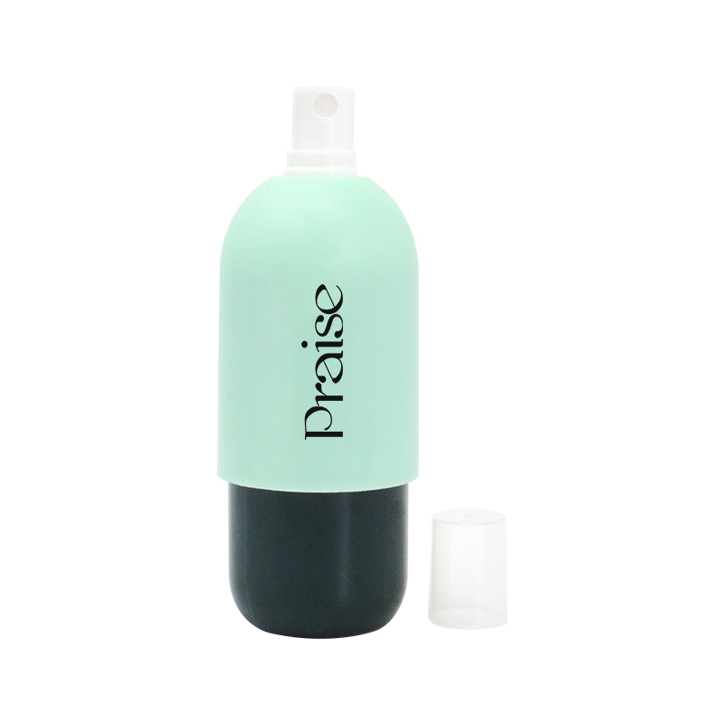 Factory wholesale empty fine mist spray bottle, 130ml round refillable plastic spray bottle for skin care toner