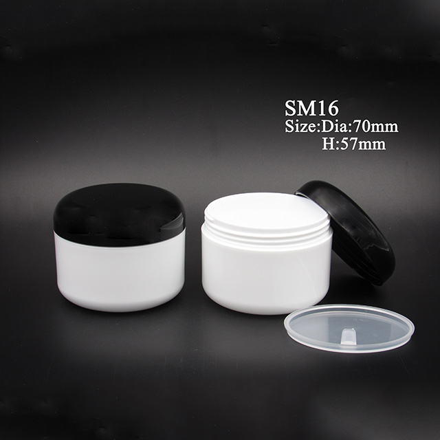 Wholesale plastic big skin care body cream cosmetic empty jar 25g 50g 60g 100g 200g 300g 500g round cream container