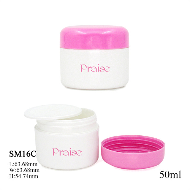 Wholesale plastic big skin care body cream cosmetic empty jar 25g 50g 60g 100g 200g 300g 500g round cream container