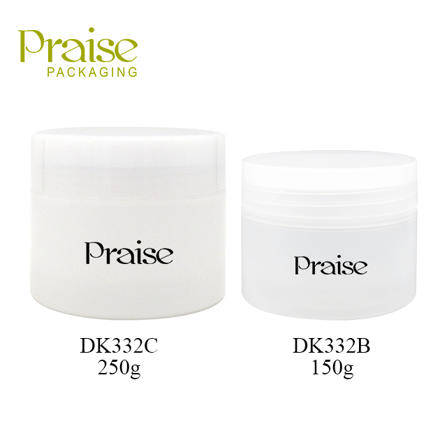 Manufacturer 150g/250g round plastic PP wide mouth cream jar cosmetic packaging sold white empty cream container with lining