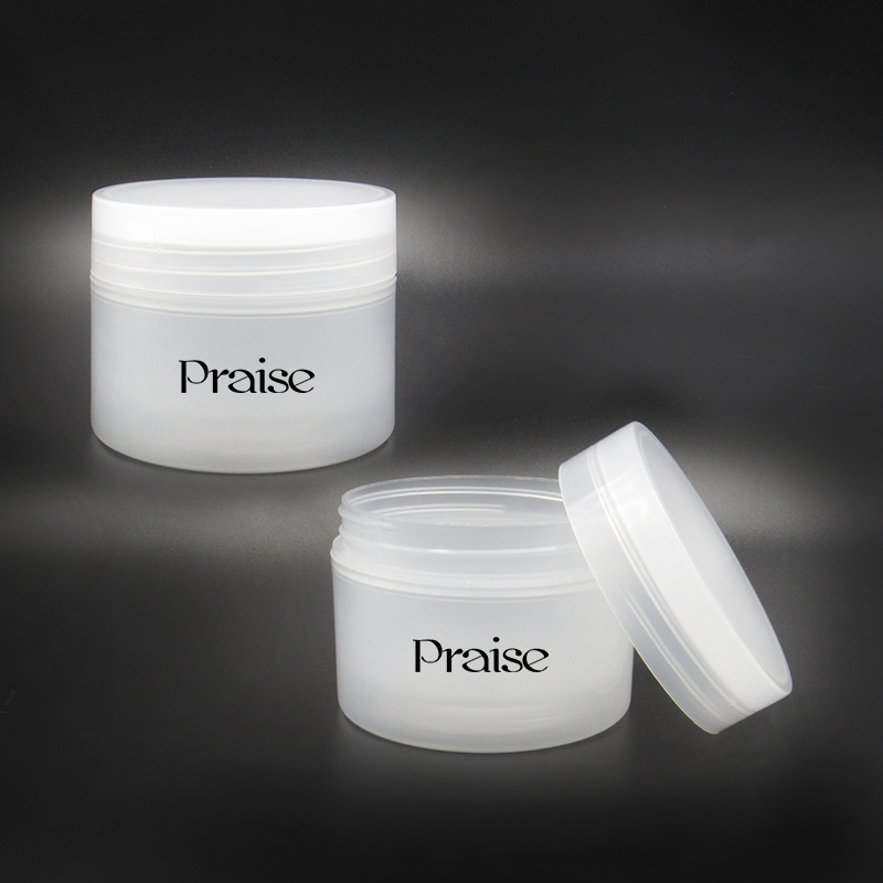 Manufacturer 150g/250g round plastic PP wide mouth cream jar cosmetic packaging sold white empty cream container with lining