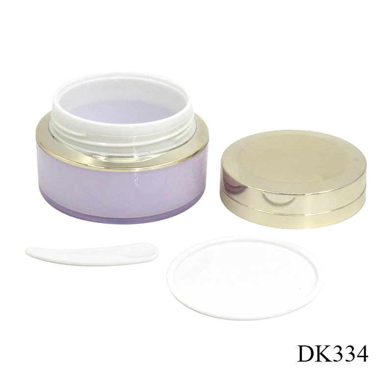 Factory price 100g empty acrylic cream jar with lining, round plastic cosmetic container packaging custom private label