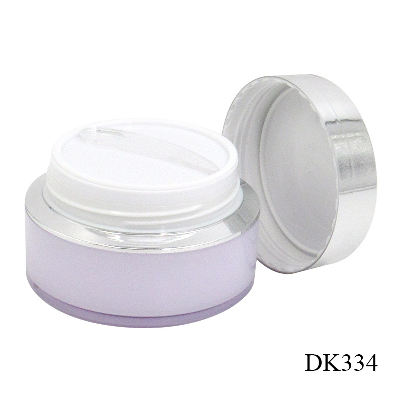 Factory price 100g empty acrylic cream jar with lining, round plastic cosmetic container packaging custom private label