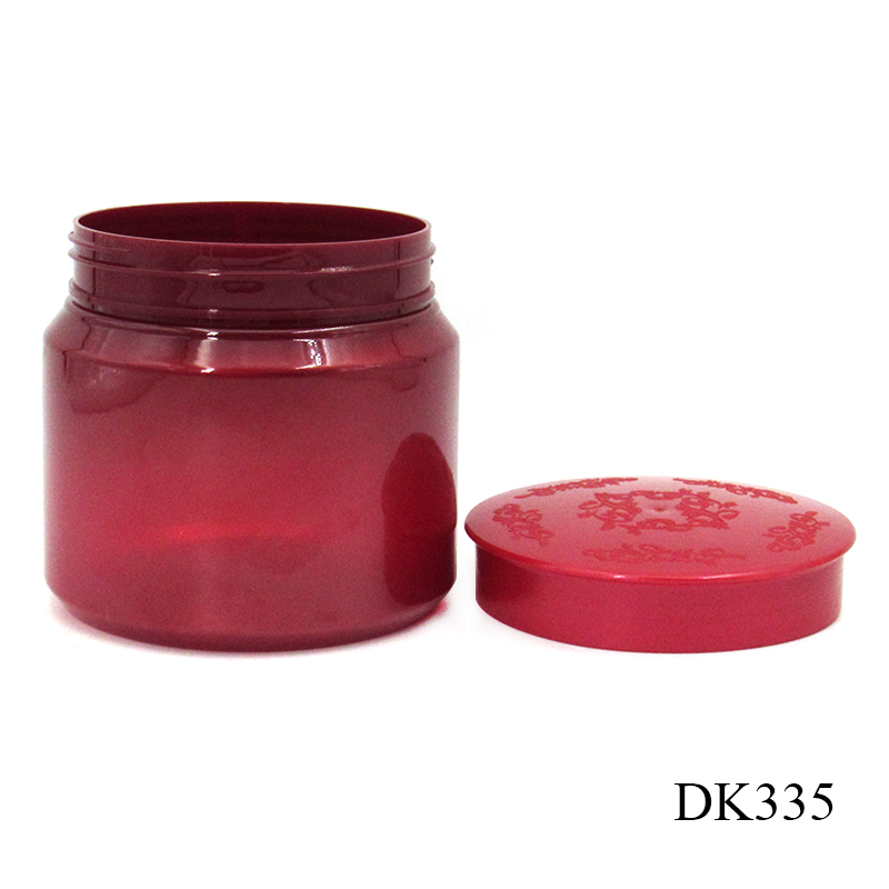 500ml reusable round wide mouth cream jar, PET plastic hair product container packaging wholesale supply