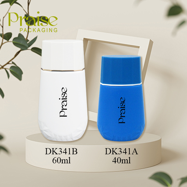 Lotion bottle custom 40ml/60mlPE plastic liquid foundation extruded bottle, cosmetic sunscreen empty container packaging