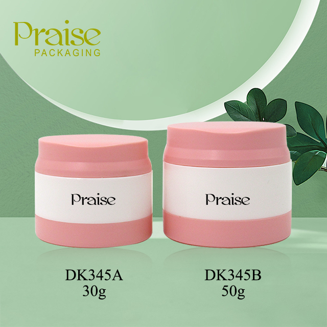 Wholesale PP plastic pink cosmetic container 30g 50g empty round wide mouth children's face cream jar with lid