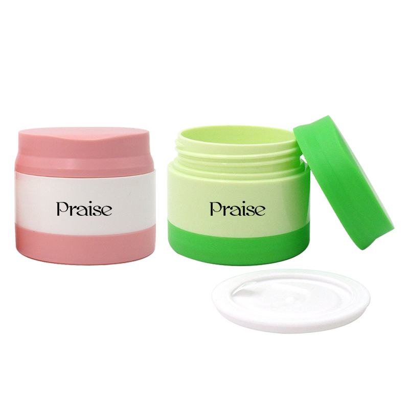 Wholesale PP plastic pink cosmetic container 30g 50g empty round wide mouth children's face cream jar with lid