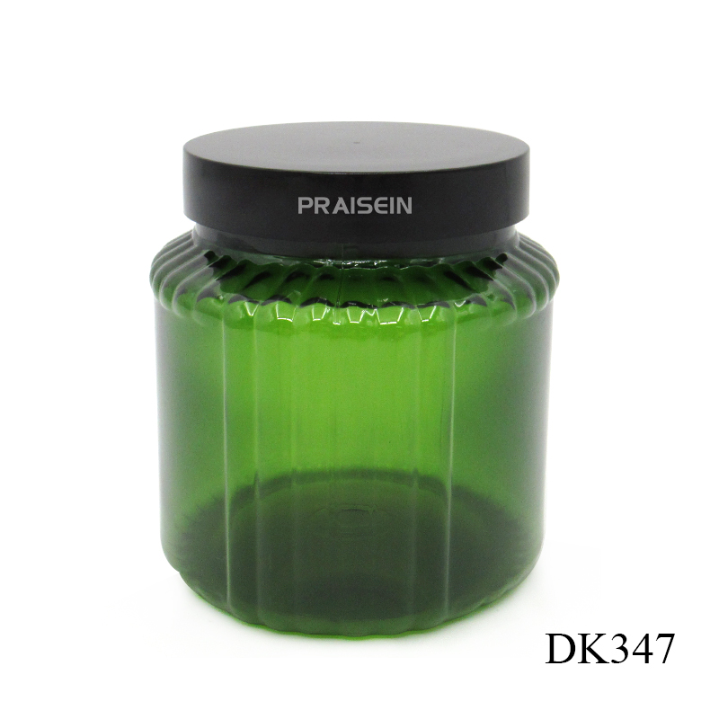 500g high quality cosmetics jars green plastic pet paste jar plastic hair film container bottle manufacturer provides straightly