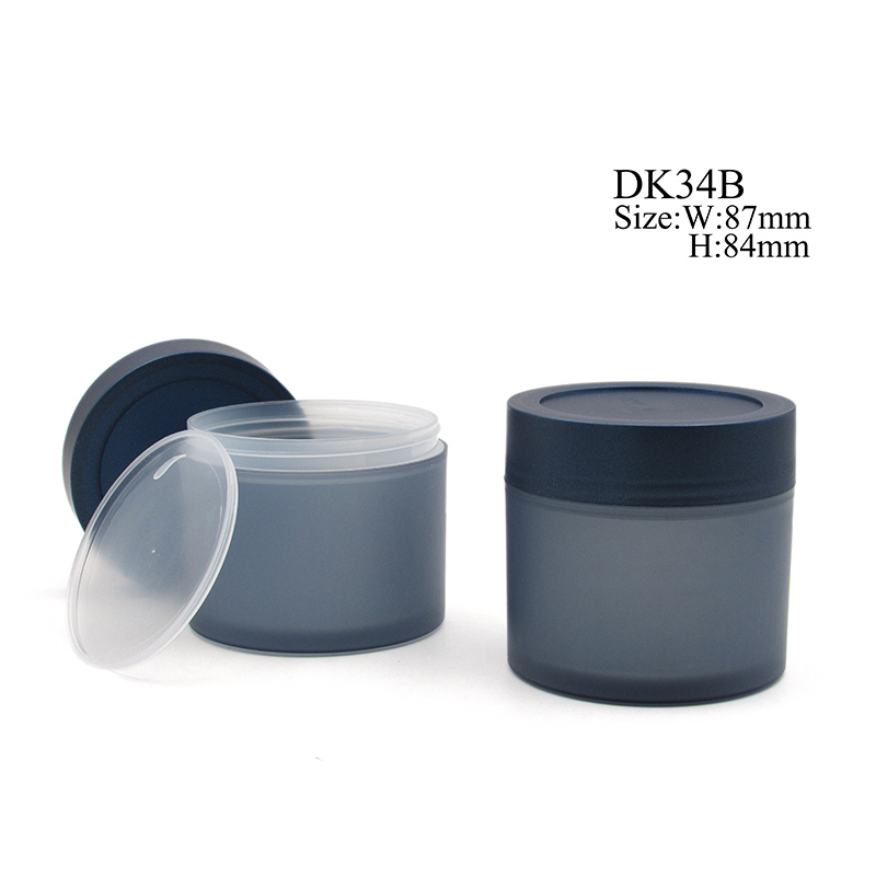 Multi-capacity plastic cream container factory supply 250ml/350ml/450ml round hair film plastic jar skin care jars