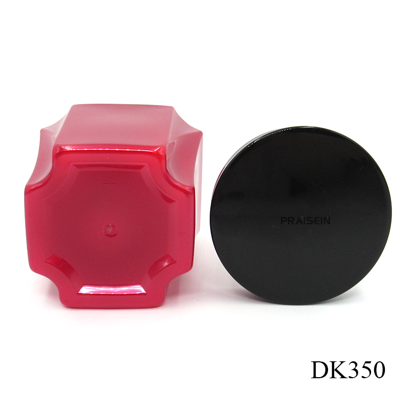 Customized red PET plastic jar 700g irregular type hair film jars, wide mouth hair cream conditioner container