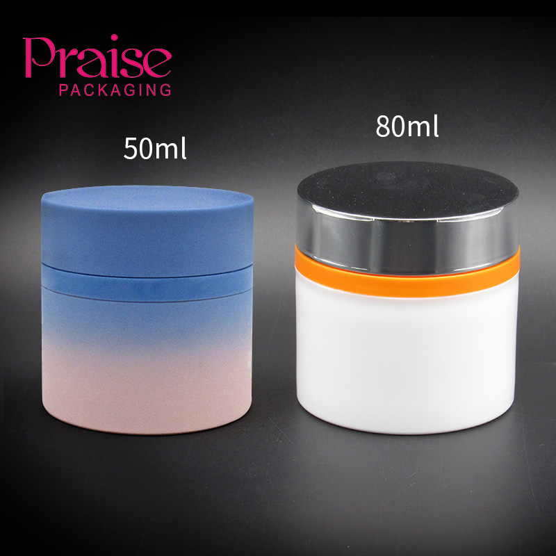 OEM logo 50ml 80ml plastic cosmetic packaging cream container