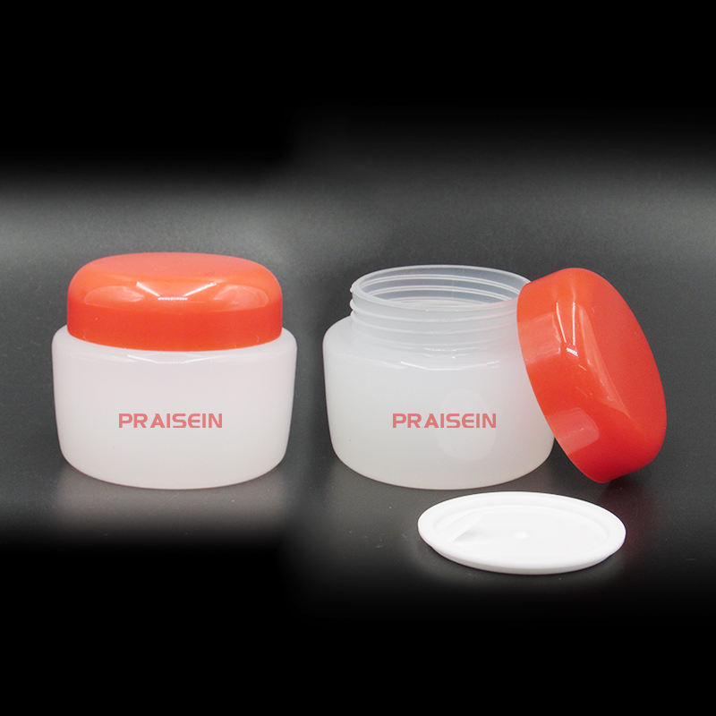 Custom logo printing 25g 50g 80g 150g empty plastic face cream jars packaging, circular skin care cream container