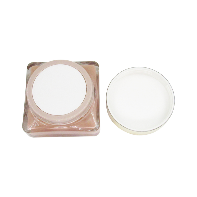 High-end square glass air cushion case packaging 15g cosmetics empty liquid foundation container custom logo