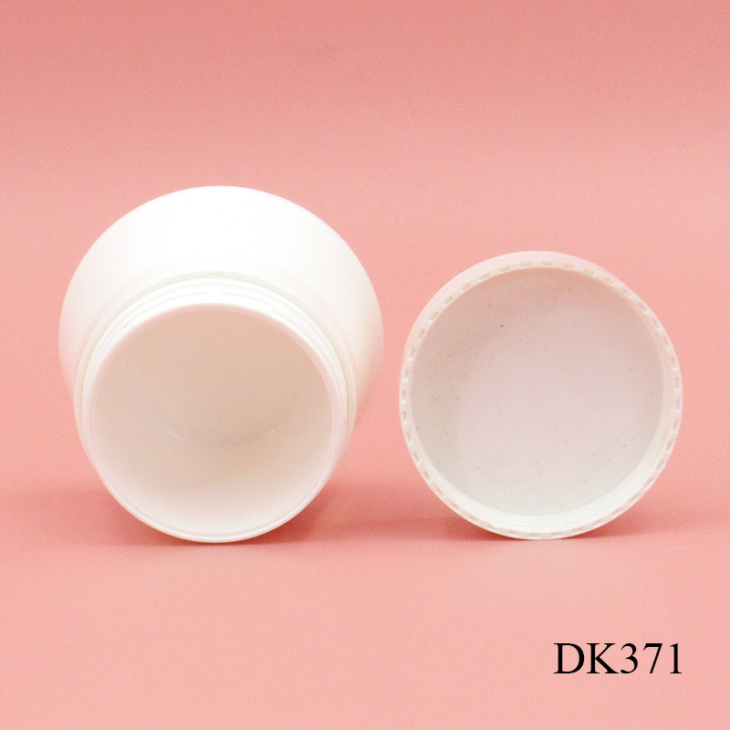 50ml empty cosmetic container, white children's moisturizer jar with lining, round cream jar wholesale packaging