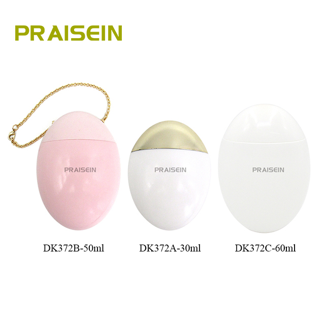 Manufacturer processing 30ml/50ml/60ml oval plastic extruded type lotion bottle, portable empty hand cream container with chain