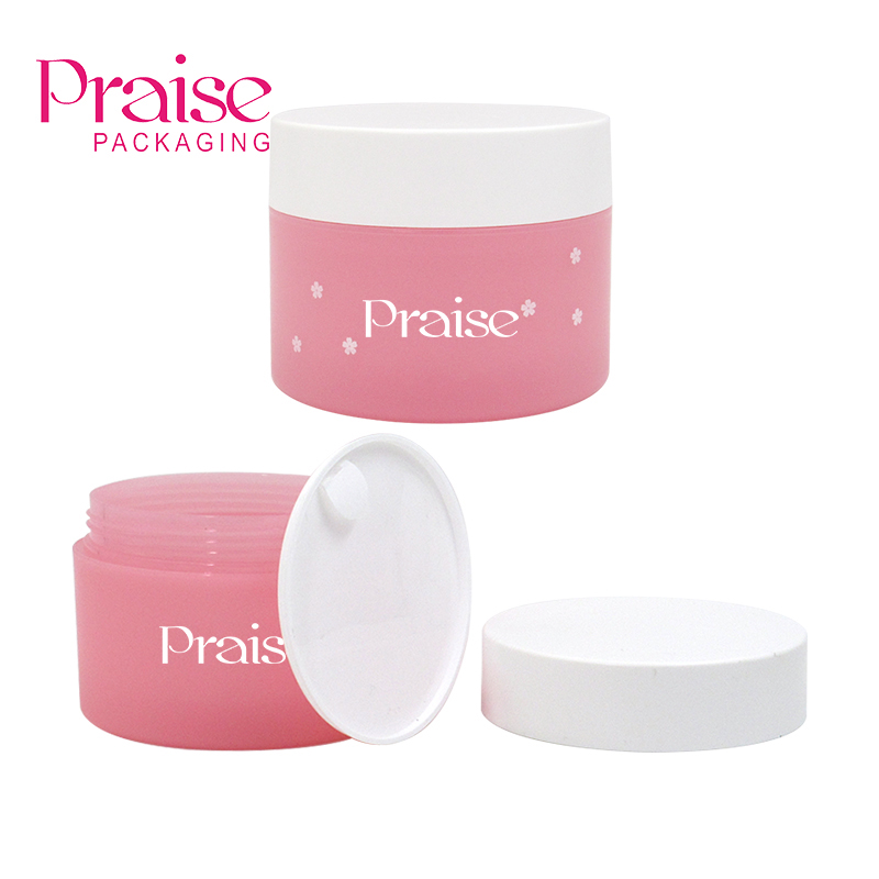 Factory supplies 250ml wide mouth round plastic cream jar, with inner padding, empty cosmetic container packaging